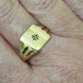 Diamond Set Signet Ring in 9ct Gold, a UK U or a US 10 1/2