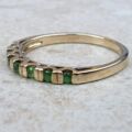 Reserved – Green Garnet Stacking Band in 9ct Gold.