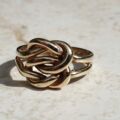 Double Knot Ring in 9ct Gold, a UK M 1/2 or a US 6 1/2