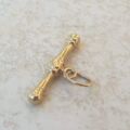 Small T Bar Fob Charm in 9ct Gold.