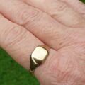 Simple Plain Signet Ring in 9ct Gold.