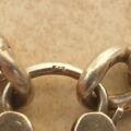 Antique Silver Graduating Curb Chain and Heart Padlock, 7 1/2 inches