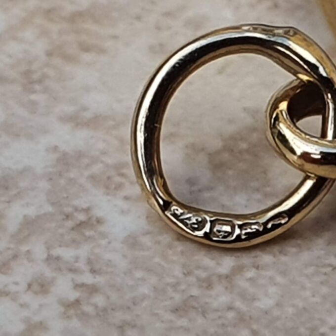 Diamond Set T Bar Pendant in 9ct Gold