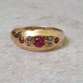Edwardian Ruby and Diamond Ring in 18ct gold.