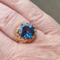 Swiss Blue Topaz Ring in 9ct Gold.