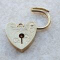 Small Engraved Heart Padlock in 9ct Gold