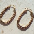 Squared Hoop Earrings in 9ct Gold