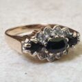 Sapphire and Diamond Ring in 9ct Gold, a UK K or a US 5 1/2