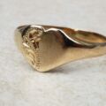 Sale – Heart Signet Ring in 9ct Gold, a UK O 1/2 or a US 7 1/2.