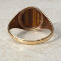 Tigers Eye Signet Ring in 9ct Gold,  a UK S 1/2 or a US 9 3/4.