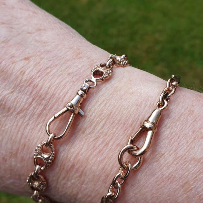 Mariner Link Bracelet in 9ct Rose Gold 7 1/2 inches
