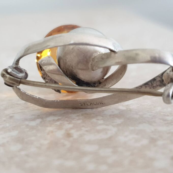 Charles Horner Style Thistle Brooch in Sterling Silver