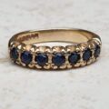 Blue Sapphire Stacking Eternity Band in 9ct Gold,  a UK K 1/2 or a US 5 3/4.