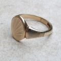Sunray Signet Ring in 9ct Gold, a UK S 1/2 or a US 9 3/4