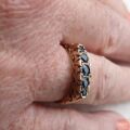 Blue Sapphire Five Stone Ring in 9ct Yellow Gold, a UK K 1/2 or a US 5 3/4.