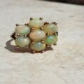 Seven Stone Opal Cluster Ring in 9ct Gold, a UK M 1/2 – N or a US 6 3/4