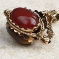 Cabochon Three Stone Spinner Pendant in 9ct Gold