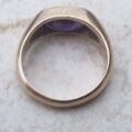 Oval Amethyst Signet Ring in 9ct Gold, a UK H 1/2 or a US 4 1/4