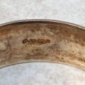 Broad Abstract Patterned Band in 9ct Gold,  a UK T or a US 10.