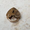 Plain Heart Padlock in 9ct Gold