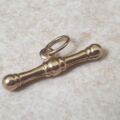 Small T Bar Fob Charm in 9ct Gold.