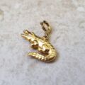Alligator or Crocodile Charm Pendant in 9ct Gold