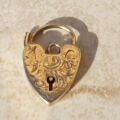 Engraved Heart Padlock in 9ct Gold