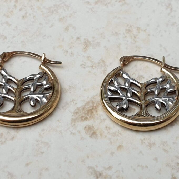 Tree of Life Earrings in 9ct Gold