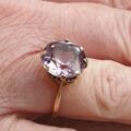 Amethyst Solitaire Ring in 9ct Gold,  a UK M or a US 6 1/2.