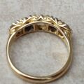 Blue and White Spinel Ring in 9ct Gold,  a UK P 1/2 or a US 8