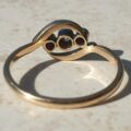 Ruby & Diamond Trilogy Crossover Bypass Ring in 18ct Gold.