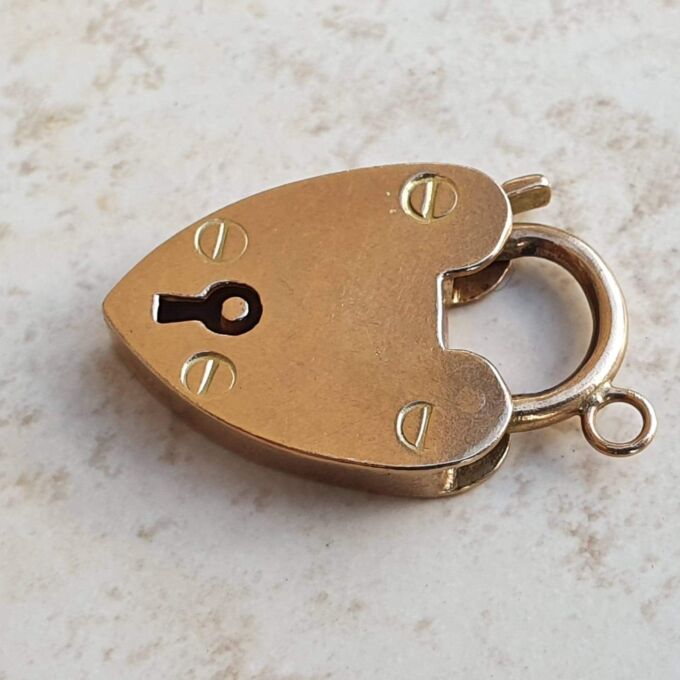 Plain Padlock in 9ct Rose Gold