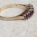 Vibrant Amethyst Stackable Ring in 9ct Gold, a UK O or a US 7 1/2.