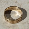 Abstract Pattern Band Ring in 9ct Gold,  a UK T 1/2 or a US 10 1/4.