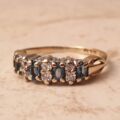 Marquise Cut Topaz and Paste Ring in 9ct Gold, a UK L or a US 6.