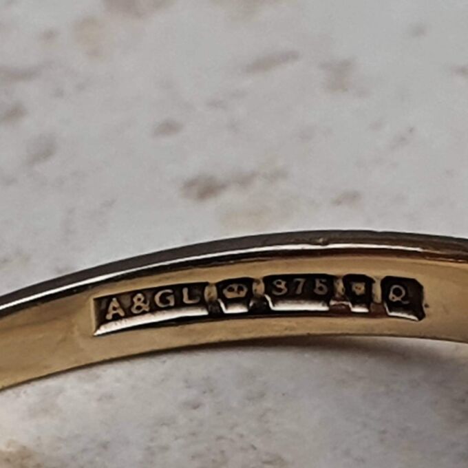 Topaz & Diamond Crossover Trilogy Ring in 9ct Gold.