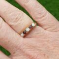 Opal and Garnet Ring in 9ct Gold, a UK J or a US 5