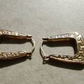 Greek Key Creole Earrings in 9ct Gold