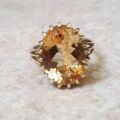 Big Citrine Solitaire Ring in 9ct Gold, a UK M 1/2 or a US 6 3/4