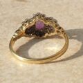 Amethyst and Diamond Ring in 9ct Gold,  a UK K or a US 5 1/2.