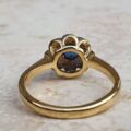Sapphire and Diamond Daisy Ring in 18ct Gold,  a UK J or a US 5.