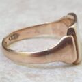 Two Tone Signet Ring in 9ct Gold, a UK Q 1/2 or a US 8 1/2