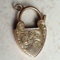 Incredibly Detailed Edwardian Heart Padlock in 9ct Gold