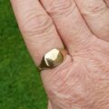 Simple Plain Signet Ring in 9ct Gold.