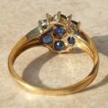 Tanzanite And Diamond Cluster Ring in 9ct Gold,  a UK J 1/2 or a US 5 1/4.