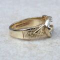 Tiny Pinky Finger Buckle Ring in 9ct Gold,  a UK size F or a US 3 1/4.