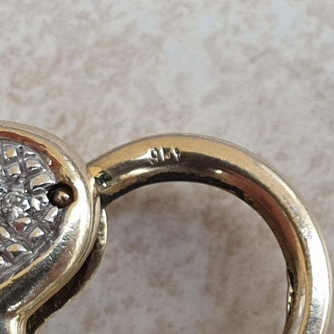 Gorgeous Italian Sparkly Heart Lock