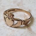 Reserved – Claddagh Heart, Crown & Hands Ring in 9ct Gold, a UK M or a US 6 1/2