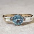 Topaz and Ring in 9ct Gold,  a UK O or a US 7 1/2
