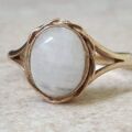 Oval Moonstone Ring in 9ct Gold, a UK O 1/2 or a US 8